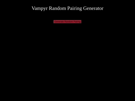 vampyr/pairings screenshot