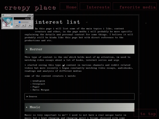interests screenshot