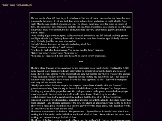 stories/eight-months-ago screenshot