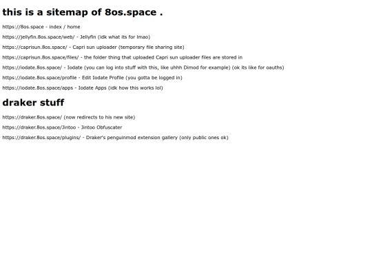 wyattmakessitemaps/8os.space screenshot