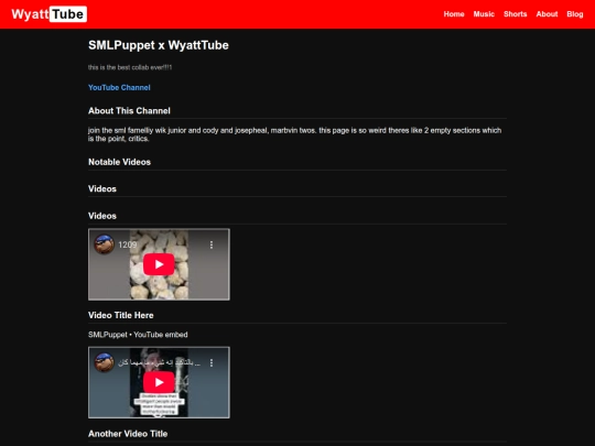wyatttubeSMLPUPPET screenshot