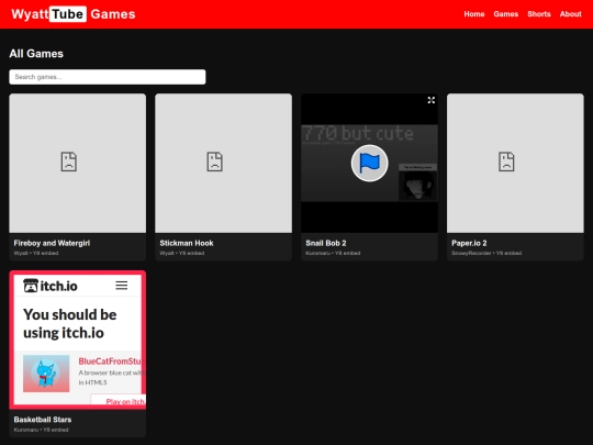 wyatttubegames screenshot