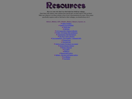 resources screenshot