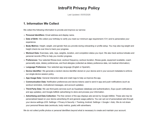 privacy-policy screenshot