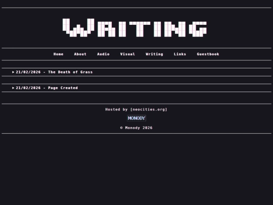 writing screenshot