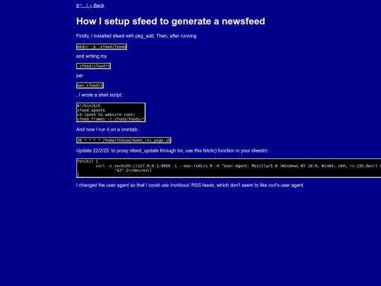 blog/sfeed screenshot