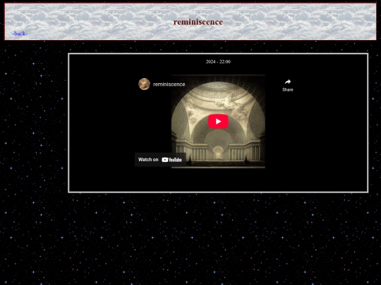 reminiscence screenshot
