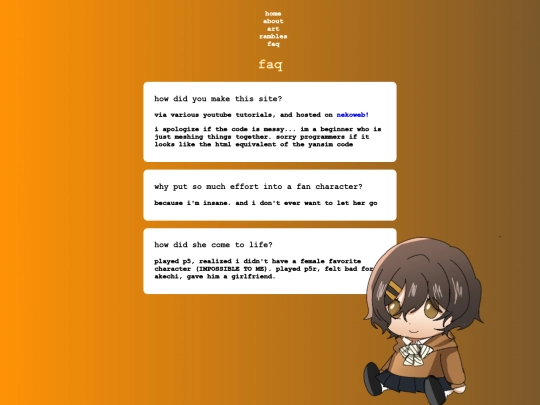 faq screenshot