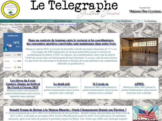 Le Télégraphe - Gustave Jaume/Accueil screenshot