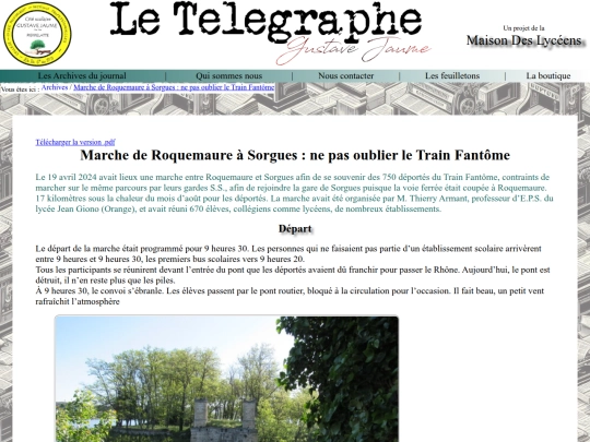 Le Télégraphe - Gustave Jaume/Articles/art0004 screenshot