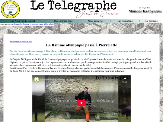 Le Télégraphe - Gustave Jaume/Articles/art0006 screenshot
