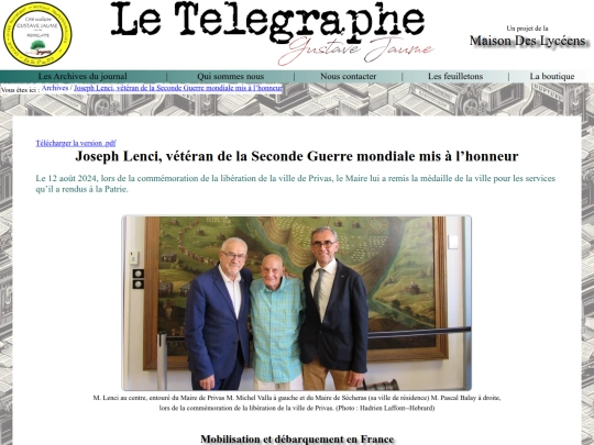 Le Télégraphe - Gustave Jaume/Articles/art0009 screenshot