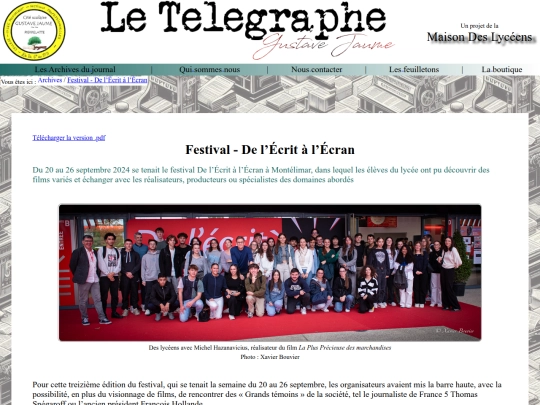 Le Télégraphe - Gustave Jaume/Articles/art0011 screenshot