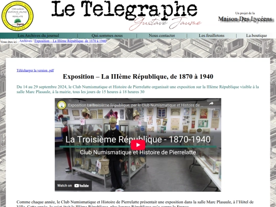 Le Télégraphe - Gustave Jaume/Articles/art0012 screenshot