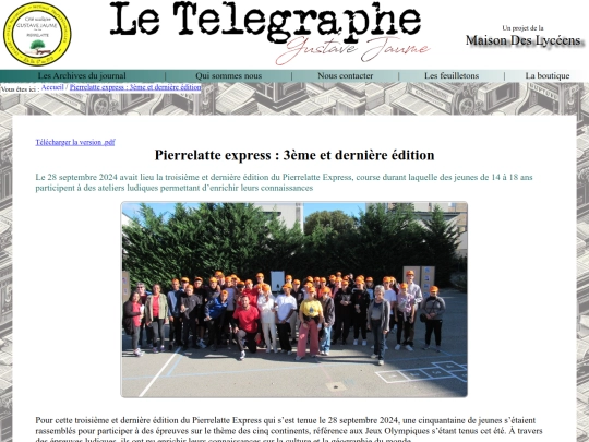 Le Télégraphe - Gustave Jaume/Articles/art0018 screenshot