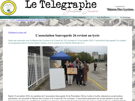 Le Télégraphe - Gustave Jaume/Articles/art0019 screenshot