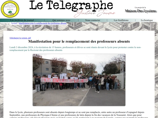 Le Télégraphe - Gustave Jaume/Articles/art0020 screenshot