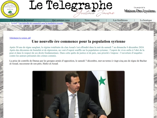 Le Télégraphe - Gustave Jaume/Articles/art0021 screenshot