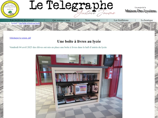 Le Télégraphe - Gustave Jaume/Articles/art0024 screenshot