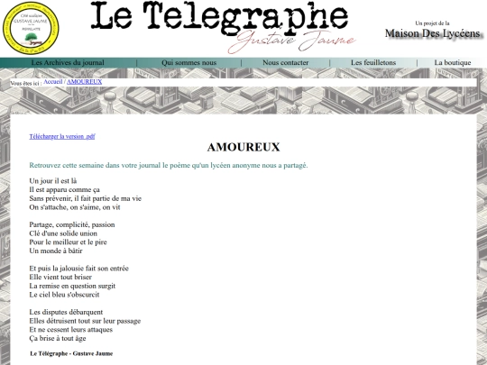 Le Télégraphe - Gustave Jaume/Articles/art0026 screenshot