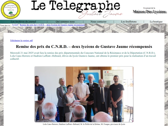 Le Télégraphe - Gustave Jaume/Articles/art0029 screenshot