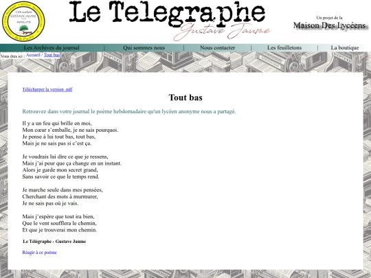 Le Télégraphe - Gustave Jaume/Articles/art0030 screenshot