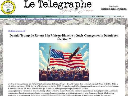 Le Télégraphe - Gustave Jaume/Articles/art0031 screenshot