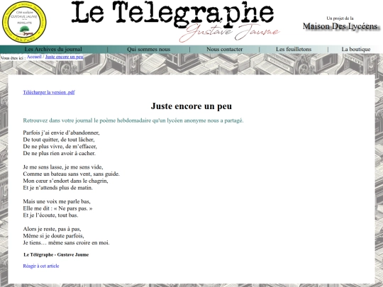 Le Télégraphe - Gustave Jaume/Articles/art0032 screenshot