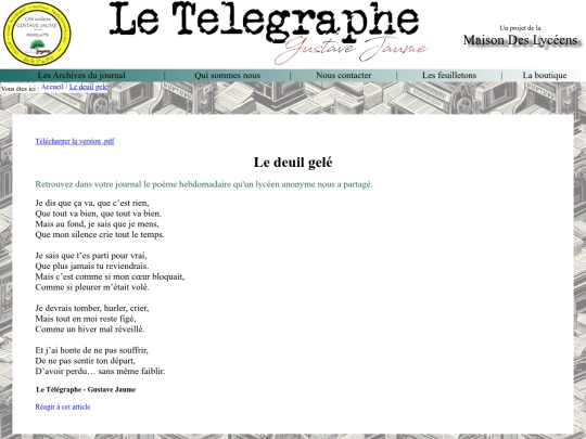 Le Télégraphe - Gustave Jaume/Articles/art0033 screenshot