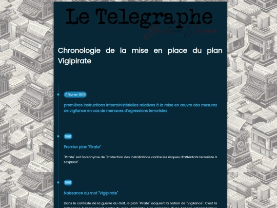 Le Télégraphe - Gustave Jaume/Frises chronologiques/fri0002 screenshot