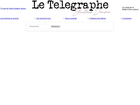 Le Télégraphe - Gustave Jaume/Recherche/Results screenshot