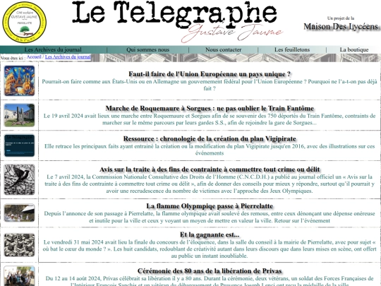 Le Télégraphe - Gustave Jaume/Rubriques/Archives screenshot