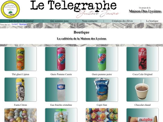 Le Télégraphe - Gustave Jaume/Rubriques/Boutique screenshot