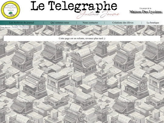 Le Télégraphe - Gustave Jaume/Rubriques/Feuilletons screenshot