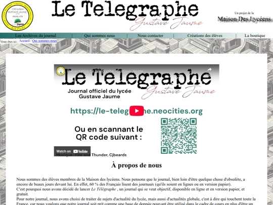 Le Télégraphe - Gustave Jaume/Rubriques/Qui sommes nous screenshot