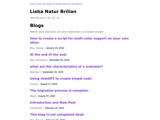 blogs screenshot