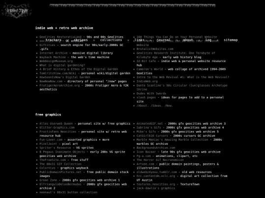 links screenshot