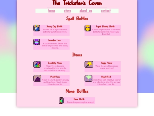 trickster/store screenshot
