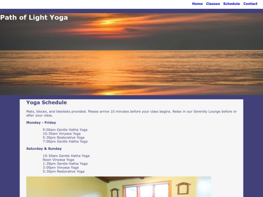 schedule screenshot