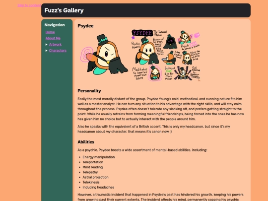Characters/psydee screenshot