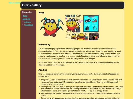 Characters/whiz screenshot