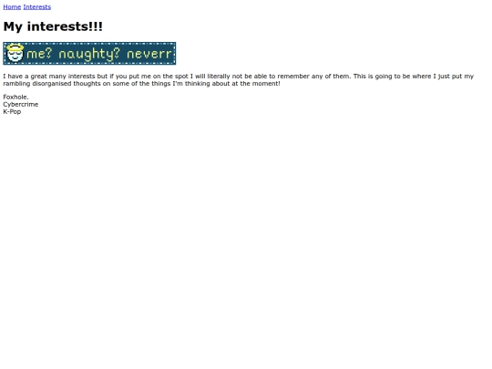 interests screenshot