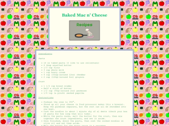 recipes/bakedmac screenshot