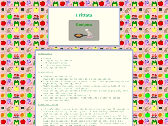 recipes/frittata screenshot