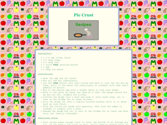 recipes/piecrust screenshot