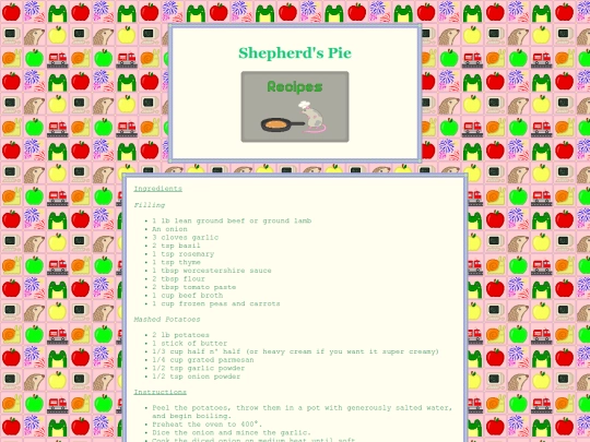 recipes/shepherdspie screenshot