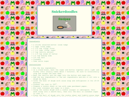 recipes/snickerdoodles screenshot