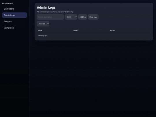admin-logs screenshot