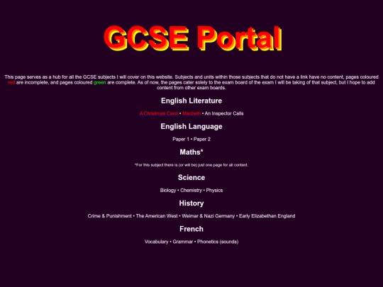 gcseportal screenshot