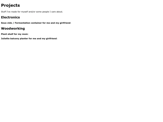 projects screenshot